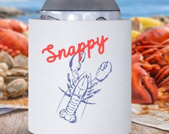 Snappy Lobster Can Cooler | Preppy Coastal Cozie