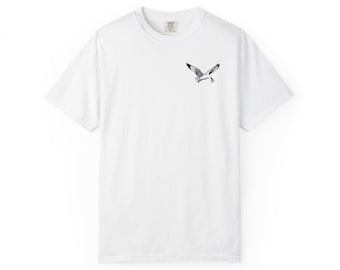 Jersey Shore Unisex T-shirt, Funny Seagull with French Fries,  Perfect for Summer Boardwalk Adventures, Shore Trips