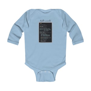 Body tecnológico para bebé – Regalo con código Python "Hola Mundo" imagen 8