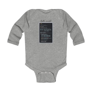 Body tecnológico para bebé – Regalo con código Python "Hola Mundo" imagen 7