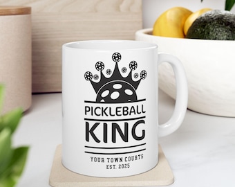 Personalized Pickleball King Mug: Gift for Coffee Lovers