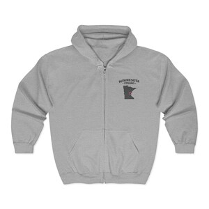 Minnesota Strong Unisex Zip Hoodie | MN Minneapolis Stolz Hoodie Bild 8