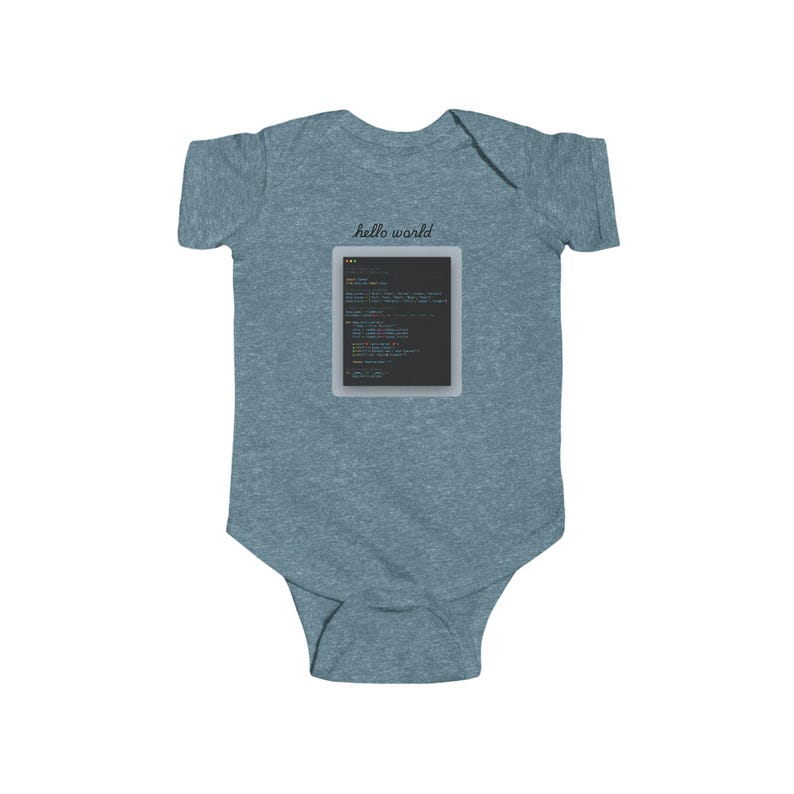 a baby bodysuit with a black screen on it