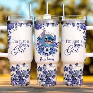 Personalized Stitch Tumbler 40oz, Disney Stitch Tumbler, Lilo & Stitch Stitch Tumbler, Stainless Steel Tumbler, Cartoon Tumbler