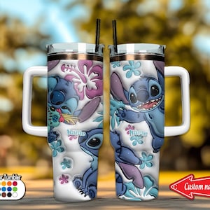Gepersonaliseerde Disney Stitch 40oz-beker, 3D Stitch-drinkbeker, Lilo And Stitch 40oz-beker, Stitch 40oz-beker Disneyland Trip-beker