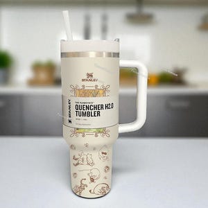 Winnie the Pooh Tumbler 40oz, Cute Bear Cup with Handle, Original Classic Winnie the Pooh 40 oz tumbler,  Best Gift Tumbler For Friends