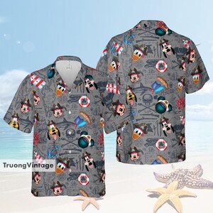 Personalized Disney Pirates of The Caribbean Hawaiian Shirt, Cruise Shirt, Pirates of The Caribbean, Mickey And Friends Shirt