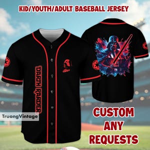 Gepersonaliseerde Darth Vader-trui, Star Wars-honkbaltrui, Anakin Skywalker-shirt, Star Wars-trui voor mannen, cadeau voor mannen, vader
