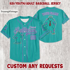 Personalized Monsters  Baseball Jersey, Custom Baseball Team Jersey, Perfect Birthday Gift for Monsters Fans