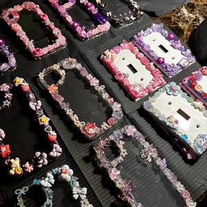 Custom decoden Phone cases, and light switch covers.