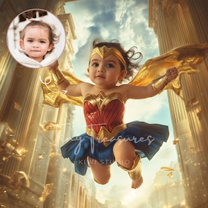 Portrait d'enfant personnalisé à partir d'une photo · Art numérique personnalisé · Cadeau d'anniversaire, impression pour chambre d'enfant et téléchargement souvenir