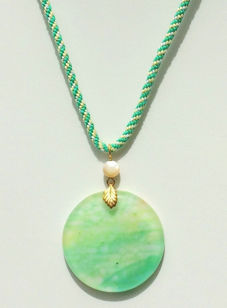 Tropical glass pendant image 1