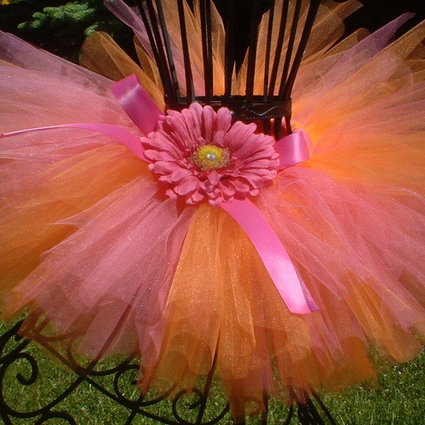 RASPBERRY MELON -THE TUTU DARLING - AN 8 inch CUDDLEHUGS EXCLUSIVE WITH FREE COORDINATING FLOWER CLIP