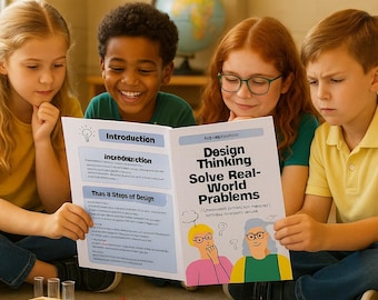 Design Thinking Challenge Workbook for Kids | STEM STEAM Activities Printable | Problem Solving & Creativity Workbook for Homeschool