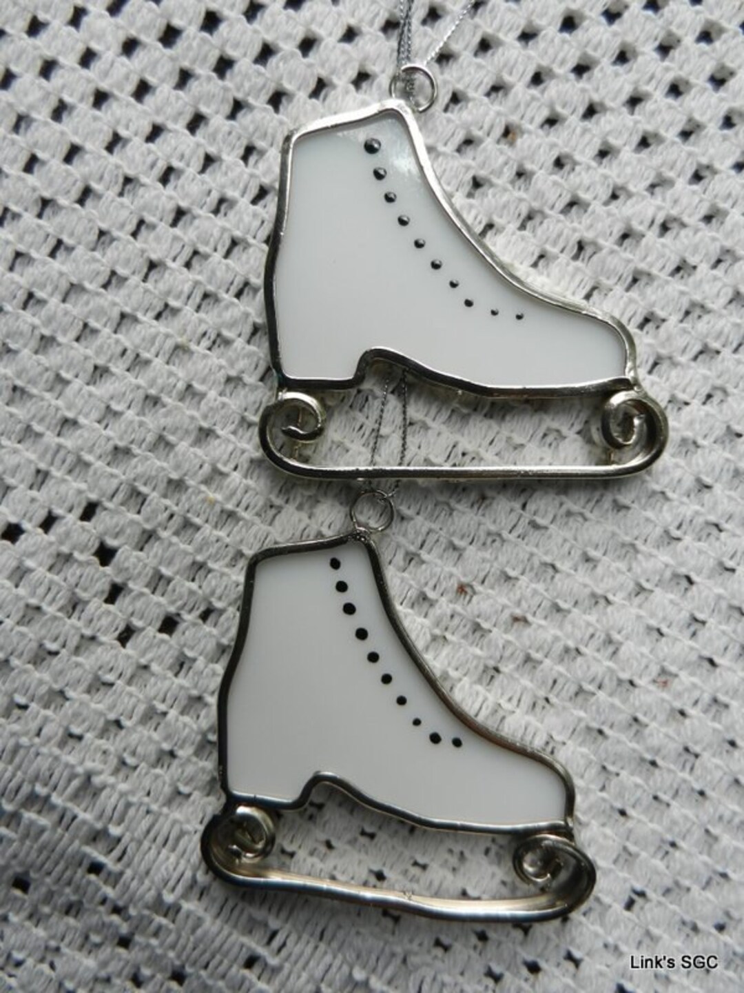 Stained Glass Pair of Ice Skates Ornament Sun Catchers Etsy