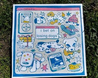 Je parie sur la perte de chiens - Risographie 4 couleurs