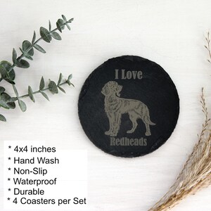 Irish Red Setter, Black Slate Coasters, Irish Red Setter Gifts, Irish Setter Gifts, Irish Setter Decor, Irish Setter Dog, Laser Engraving