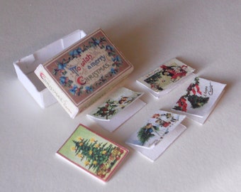 1/12 Scale Miniature Christmas Greeting Cards