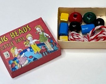 1/12 Scale Miniature Vintage Retro Children’s Big Bead Game Toy