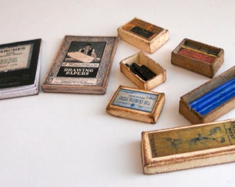 1/12 Scale Miniature Vintage Drawing Art Set