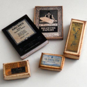 1/12 Scale Miniature Vintage Drawing Art Set image 4