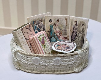 Miniature 1/12 Victorian Ladies Accessories Basket