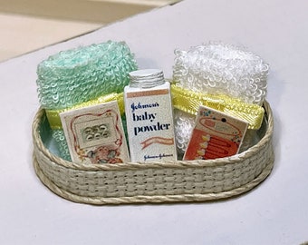 Miniature 1/12 Baby Infant Accessories Basket