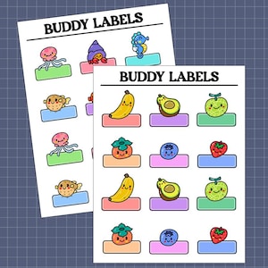 Personalized Daycare Labels - Waterproof Name Labels - Cute Kids Name Labels - School Supply Labels - Waterproof and Dishwasher Safe