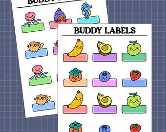 Personalized Daycare Labels - Waterproof Name Labels - Cute Kids Name Labels - School Supply Labels - Waterproof and Dishwasher Safe