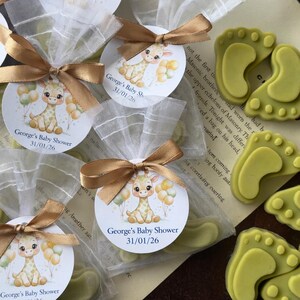 Baby shower favours, Mini baby foot wax melts, Gender reveal favours, Birthday present, Baby powder scented, Soy wax image 4