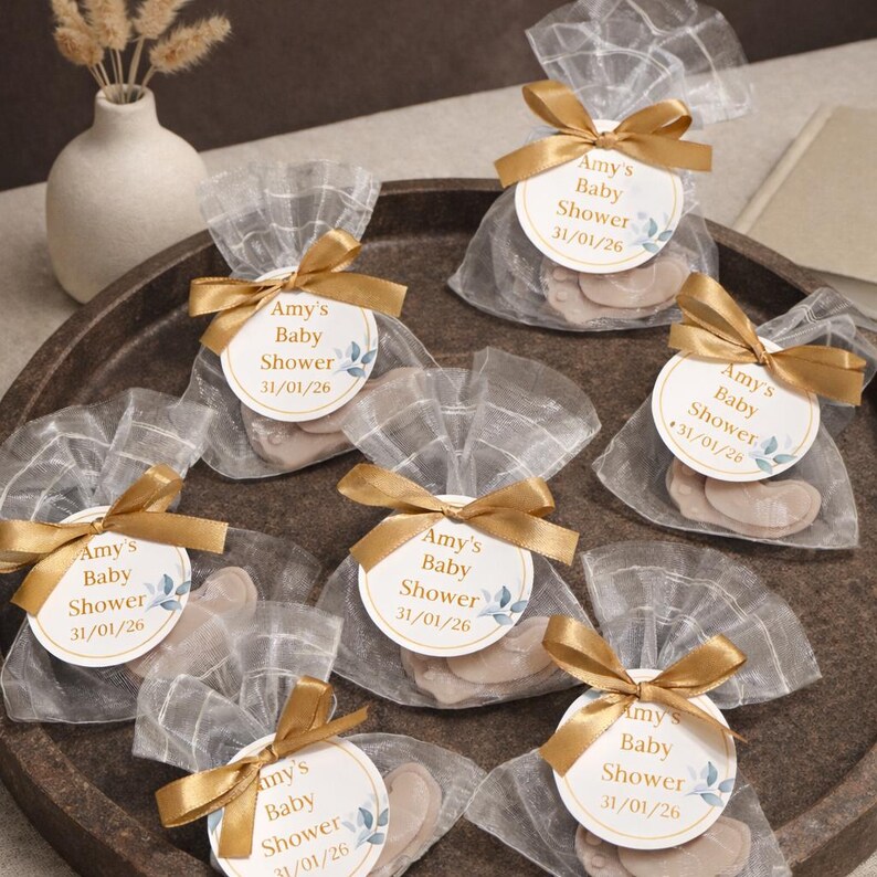Baby shower favours, Mini baby foot wax melts, Gender reveal favours, Birthday present, Baby powder scented, Soy wax image 9