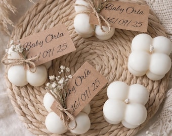 Personalized Mini Bubble Soy Candles: Wedding, Shower Favors