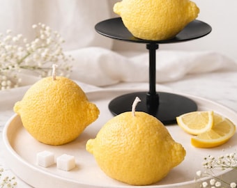 Bulk Lemon Scented Candles with Custom Labels, Personalized Baby & Bridal Shower Favors, Lemon Party Favors, Custom Candle Gifts for Guests