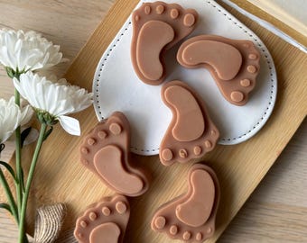Baby Foot Wax Melt Favors: Baby Powder Scented, Baby Shower, Gender Reveal, Christening