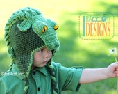 Snappy Simon the Crocodile Alligator Hat MADE to ORDER Handmade Crochet Hat