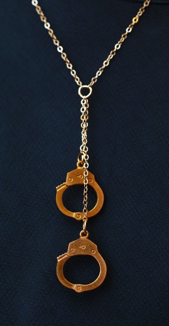 Items similar to Handcuffs Necklace on Etsy