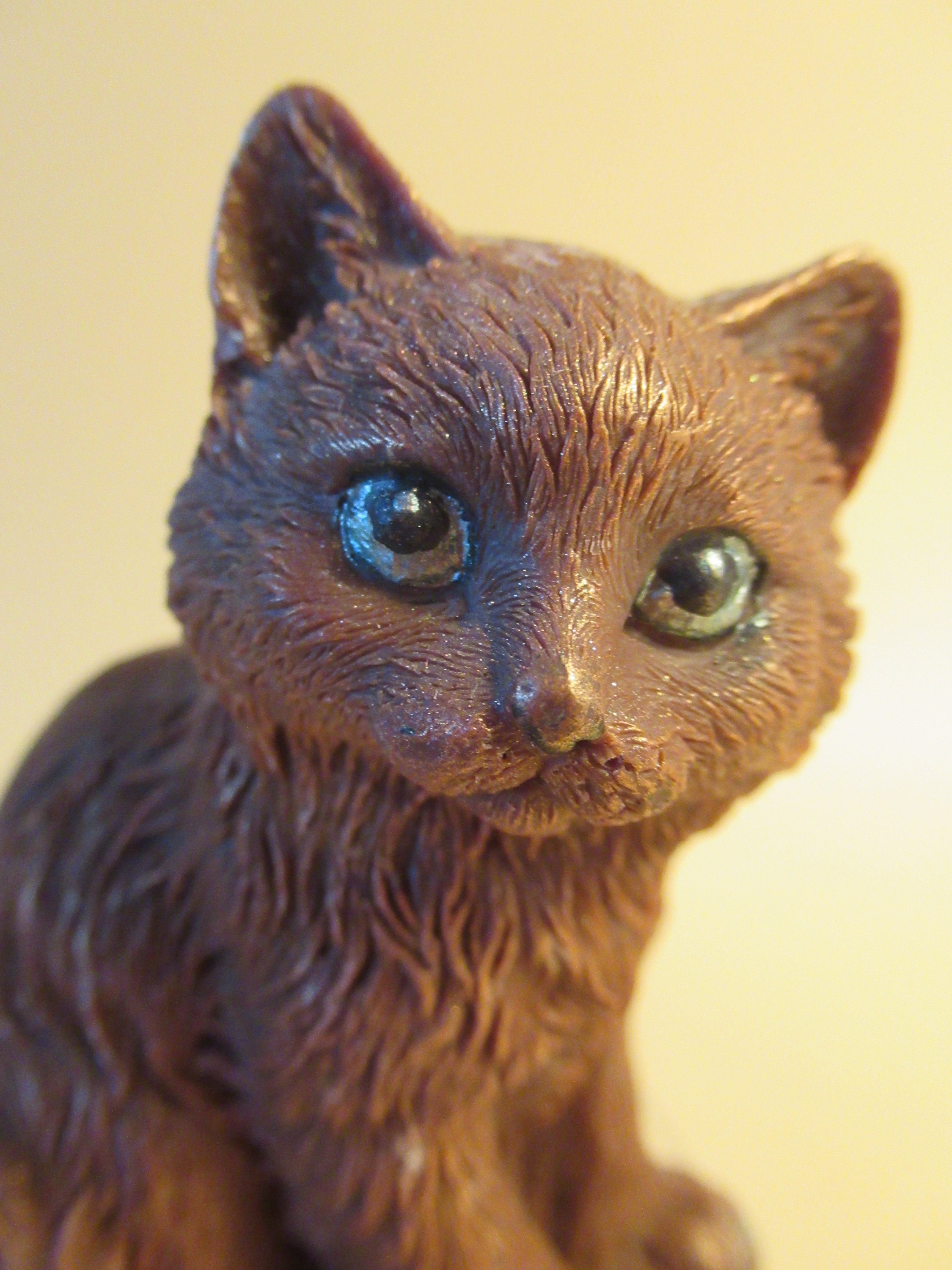 Chocolate Cat Kitten Cat Lover 3D model solid chocolate Etsy