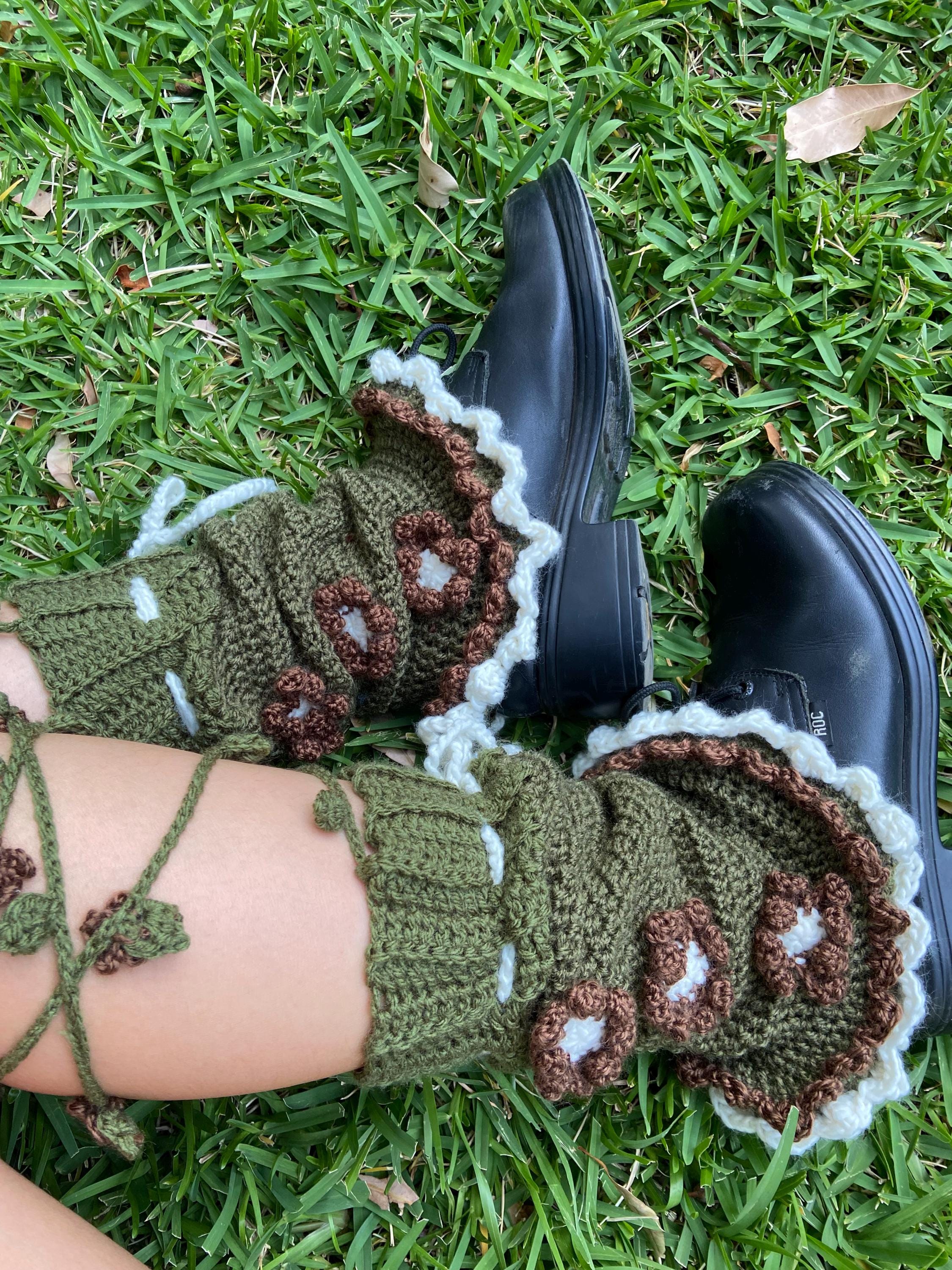 PATTERN: Crochet Flared Forest Leg Warmers // Cottagecore