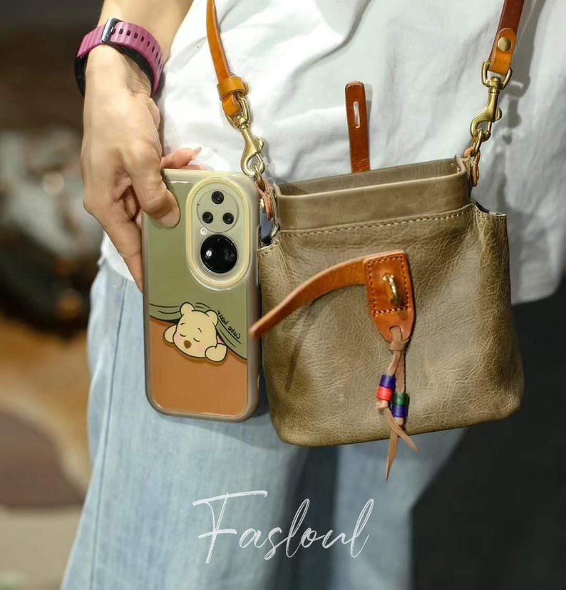Vintage Leather Doctor Bag – Retro Beaded Clasp, Handmade Cowhide Purse, Small Crossbody & Clutch, Kiss Lock Handbag, Anniversary Gift