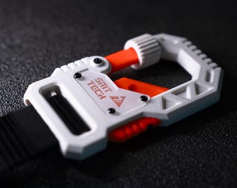 Sci-Fi Carabiner Clip: Cyberpunk Cosplay Gear, UV Glow Accent