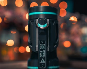Handcrafted Cyberpunk Mug with Built-in Thermometer | Bottle, Mug, Flask | Cosplay, Gift, Sci-Fi, Cyberpunk, props | 7oz (200 ml)