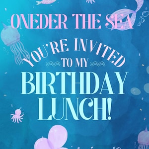 Under The Sea Birthday Party Mobile Video Invitation fun mermaid