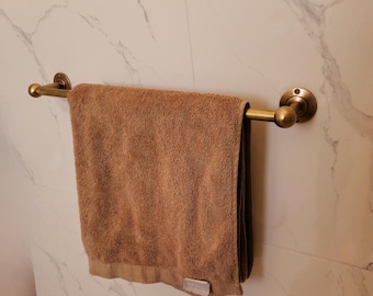 Bronze Brass Towel Bar, Handmade Bathroom & Kitchen Rail