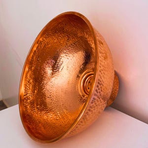 Engraved Copper Bathroom Sink,vintage Copper sink, Hammered Copper Sink, Rustic Round Sink Bowl, Handmade Copper Vessel Sink.