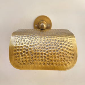 Unlacquered Solid Brass Toilet Paper Holder,Handcrafted Powder Room Roll Holder, Toilet Paper Holders,Engrave Paper Holder.