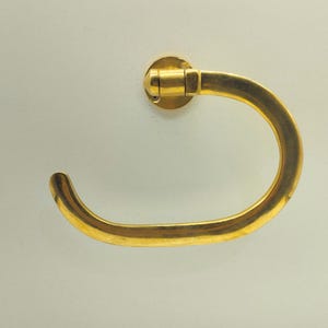 Porta asciugamani in ottone non laccato, porta asciugamani fatto a mano - per bagno di servizio, porta rotolo di carta igienica in ottone massiccio.
