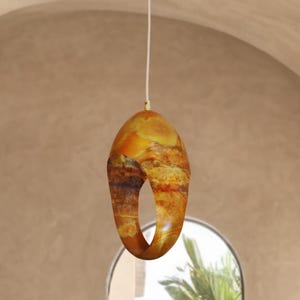 Oxidized Copper Pendant Light, Rustic Farmhouse Light Fixture, Handmade Copper Ceiling Light,Oval Shaped Copper Lamp, Kitchen Island