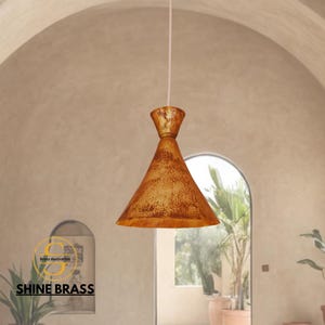 Antique Copper Pendant Light Fixture, Copper Industrial Lamp,Hammered Copper Pendant Light Kitchen, Vintage Light Fixture Farmhouse Style.