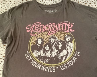 Aerosmithh Vintage tshirt/retro Tshirt/vintage rock tshirt/Rare t shirt/Upcycled Vintage Dress/Eurotrash girl/Classic rock t shirt/