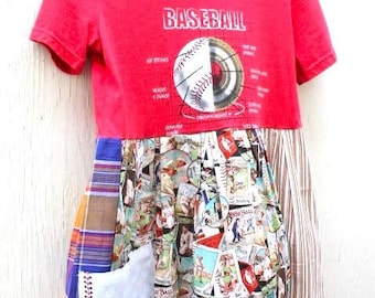 Small Baseball Pill Babydoll Dress/Take me out to the ballgame/The Sandlot/Your killing me smalls/Babe Ruth/Vintage Baseball/Boys of Summer